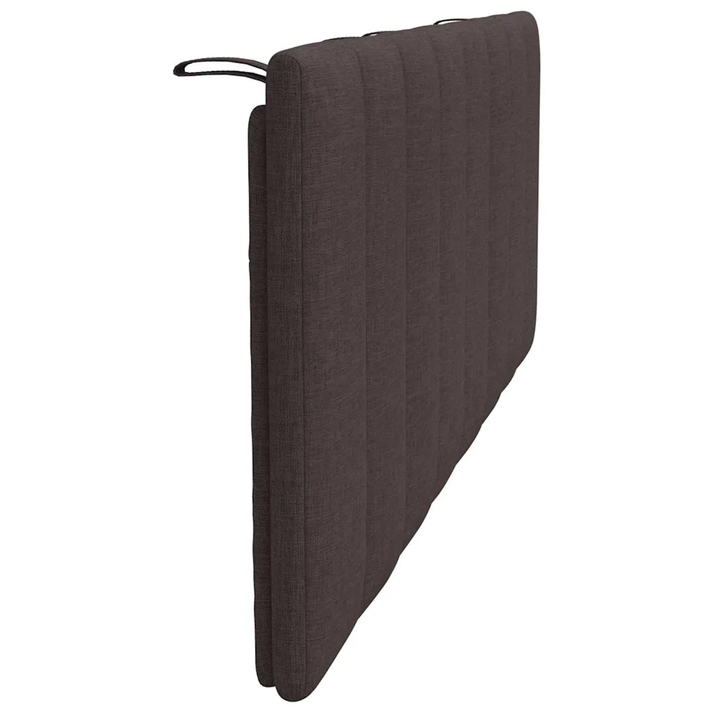 Cuscino Testiera Hanko Marrone Scuro 140 cm in Tessuto 4019166