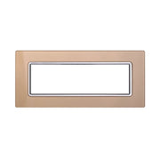 Placca In Vetro Serie Starlight 7P Colore Oro Compatibile Con Vimar Plana