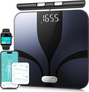 Bilancia Digitale con Misurazione BMI e Percentuale di Grassa, 8 Elettrodi, Piattaforma Ampia e Display a LED