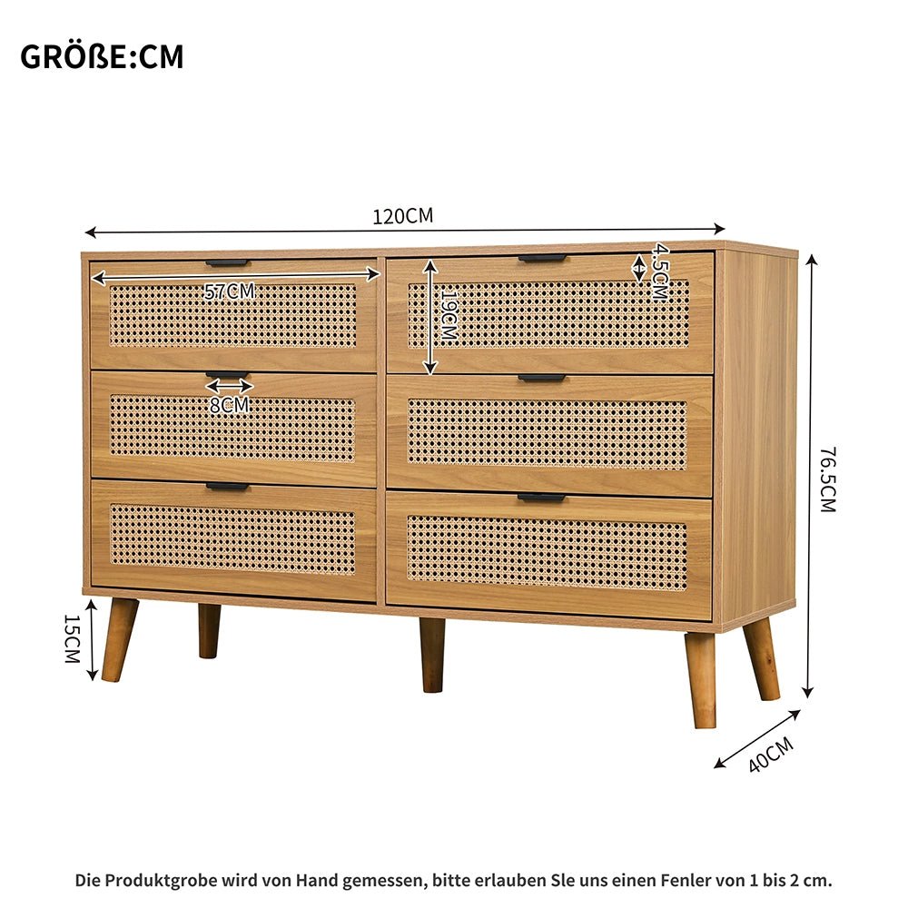 Com?? - Xylo - 120x40x76.5cm legno maniglie metallo