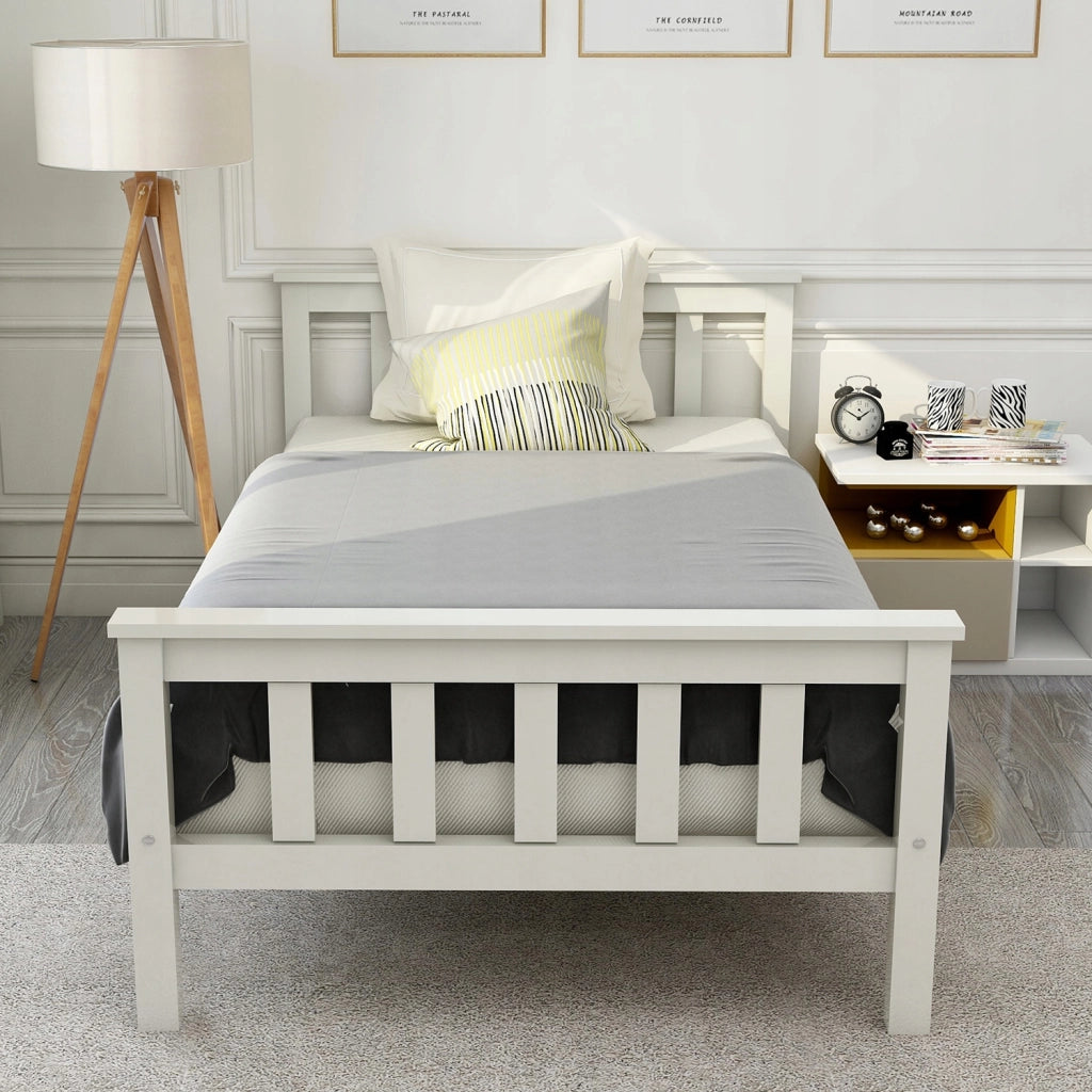 Letto in legno 90x200 - Xylo - Pino bianco