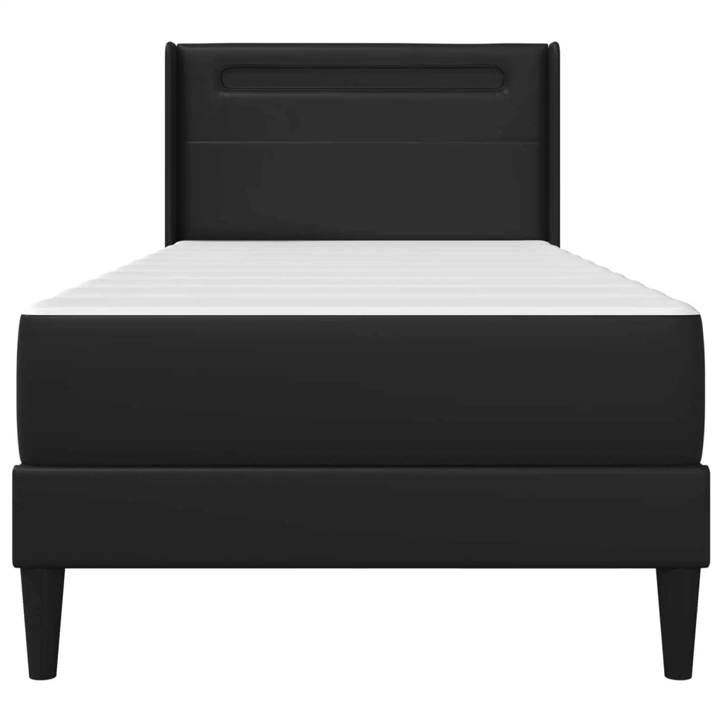 Struttura letto con materasso Nero 90 x 190 cm Similpelle 3414895