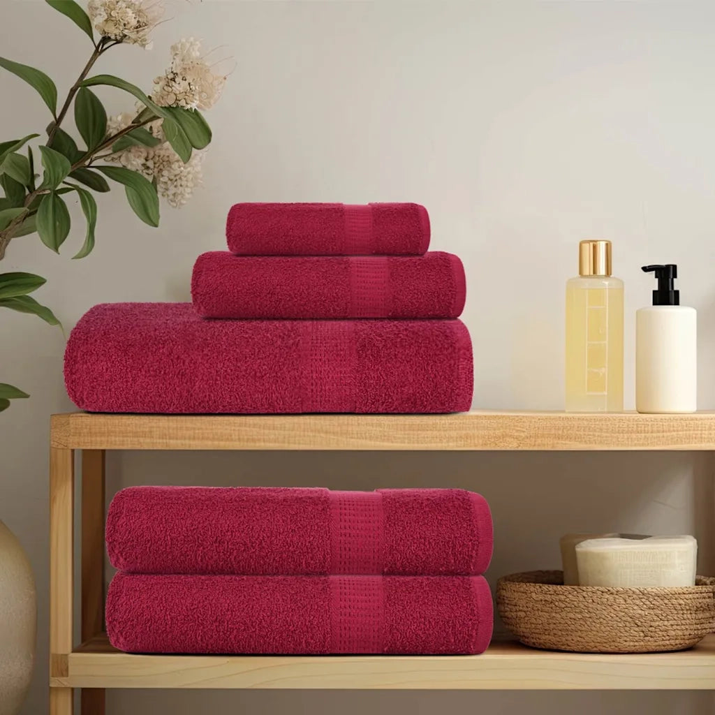 Asciugamani per sauna FROGN 4 pz | Teli per bagno Bordeaux 80x200 cm 360 g/m2