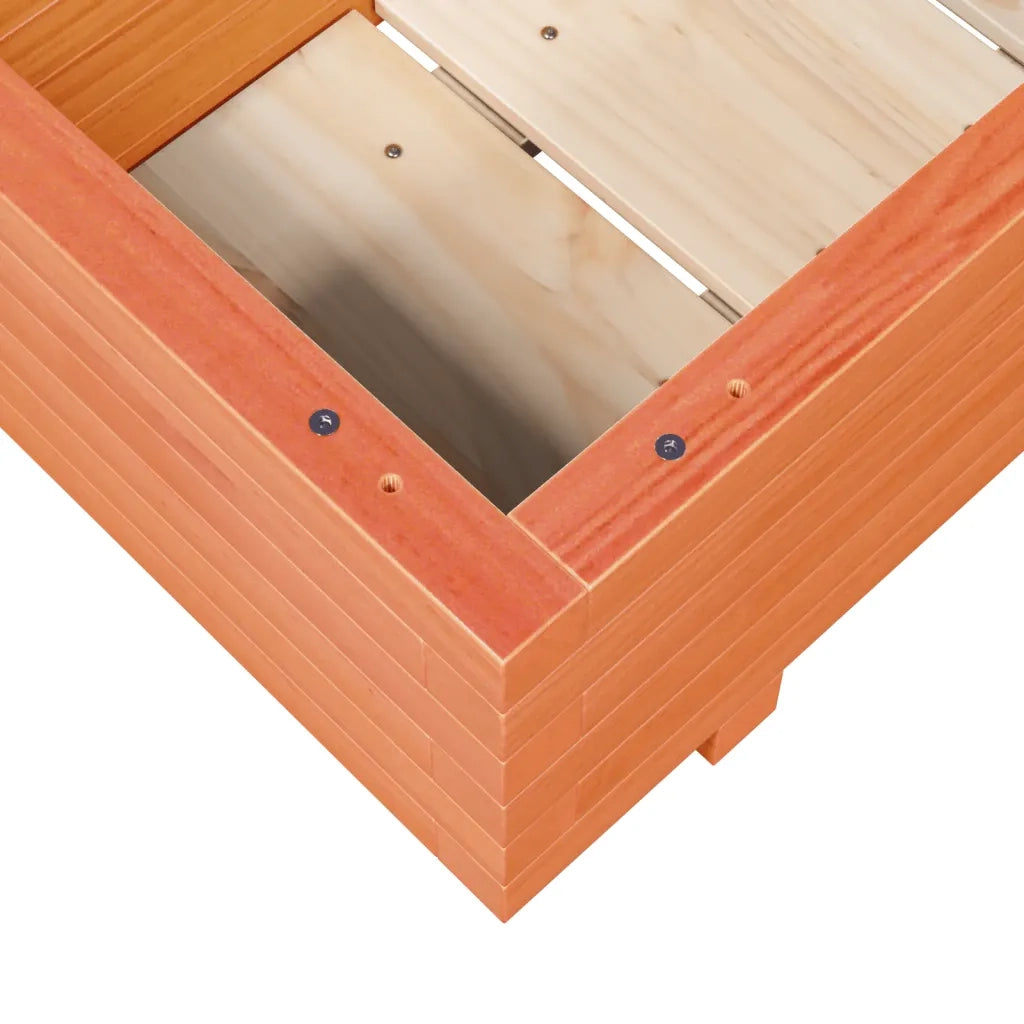 Fioriera Giardino-Vaso da Esterno-Contenitore per Piante Marrone Cera 70x40x26,5cm Legno Massello Pino