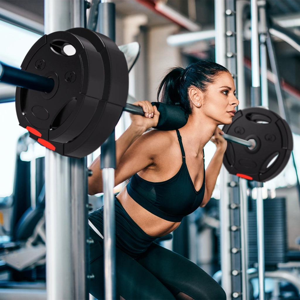 Dischi Pesi 2x5kg 2x7.5kg ¨C zephmum ¨C Nero con Manici ?25mm