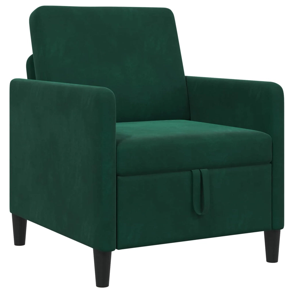 Divano con Storage Verde Scuro 72 x 78 x 87 cm Poliestere 42036879