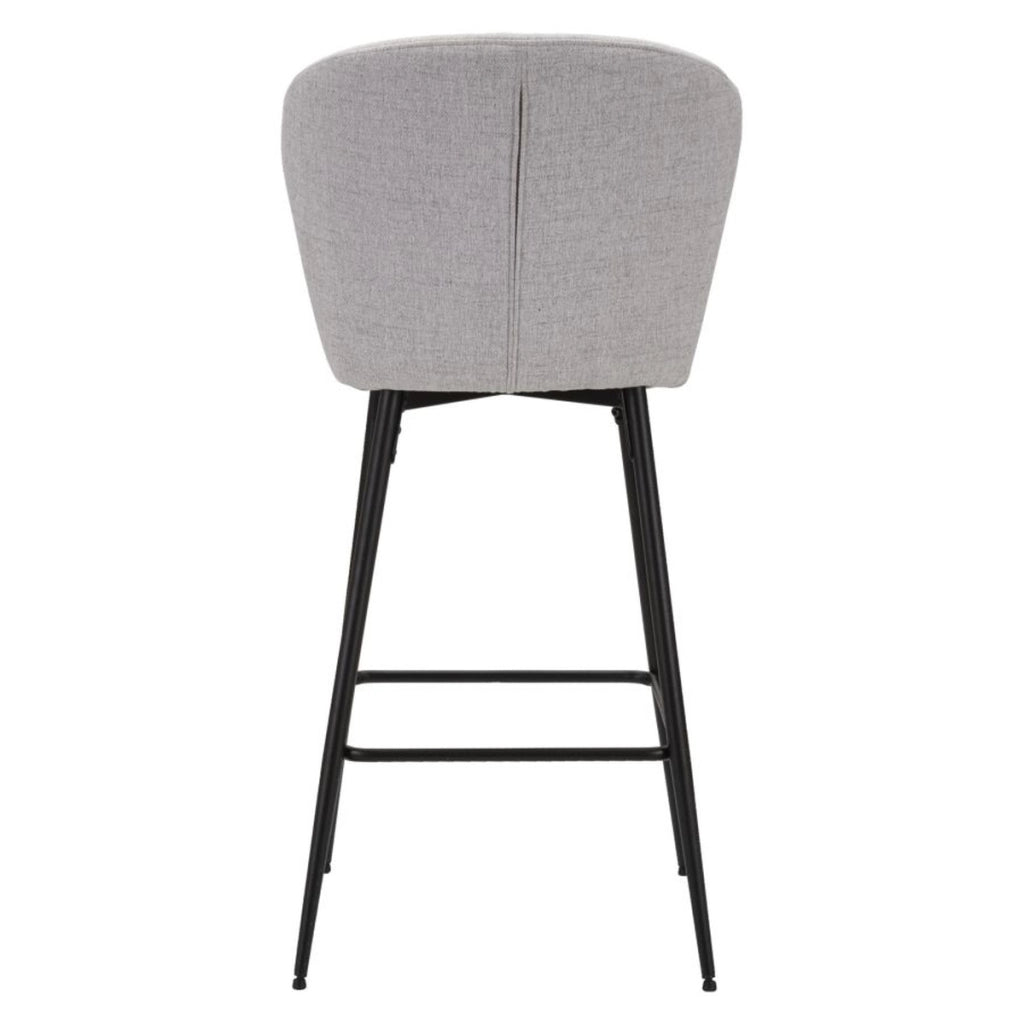 Set di 2 Sgabelli Alti VKH432, Grigio, Metallo, 52x59x108 cm
