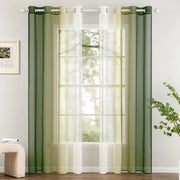 Veli 140x260cm - Tende a Ombre con Anelli - Semi-Transparenti - Leggeri - Decorazioni - 100% Poliestere - Tende per Finestre