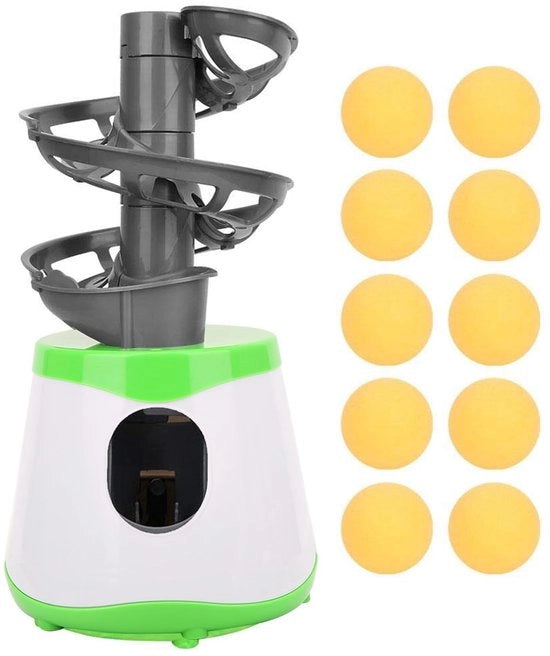 Macchina per pallavolo da tavolo automatica - Allenatore di ping-pong - 10 palline - Compatta - Duratura - Facile da utilizzare - Macchina per pallavolo da tavolo