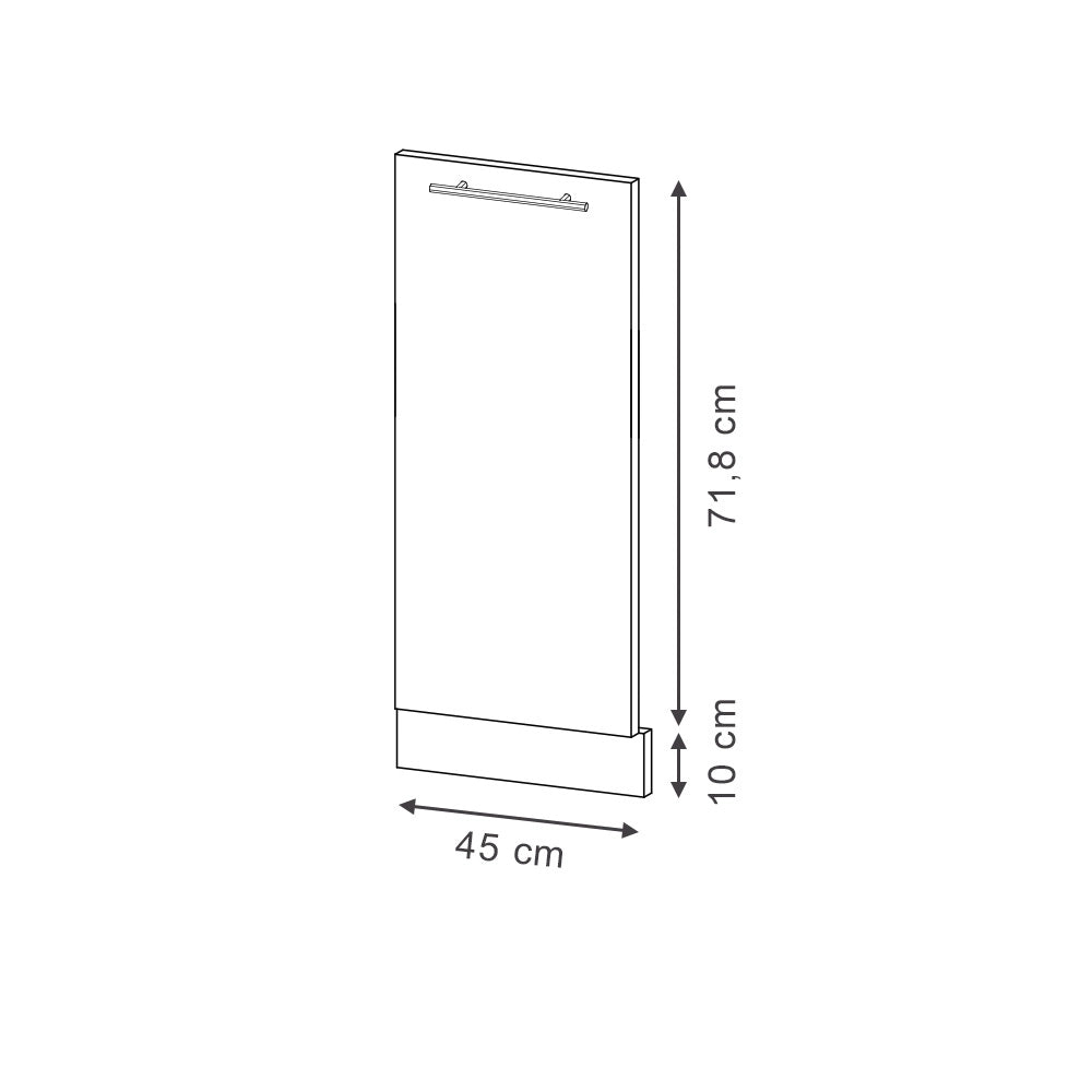 Pannello frontale della lavastoviglie Fame-Line Rovere dorato/Rovere dorato 45 cm, PL Antracite Vicco