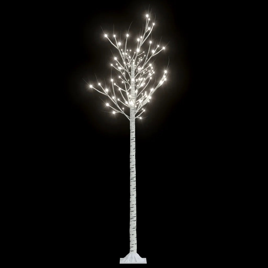 Albero Natale 200 LED 1,8m Salice Bianco Freddo Interno Esterno 332957