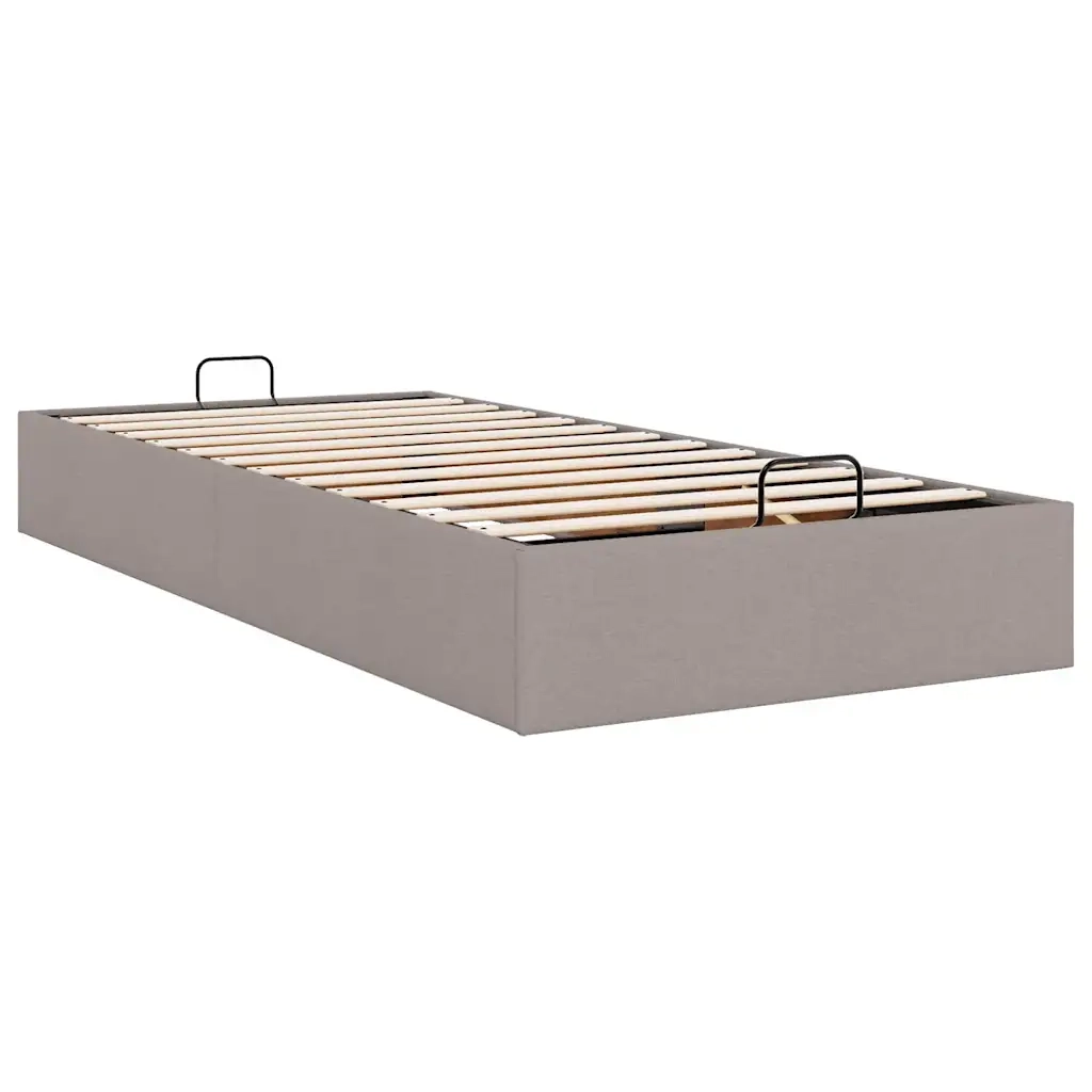 Letto singolo | Letto per adulti | Struttura Letto Pouf senza Materasso Tortora 80x200 cm Tessuto