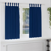 vidaXL Tende con tende 2 pcs Blu scuro Poliestere