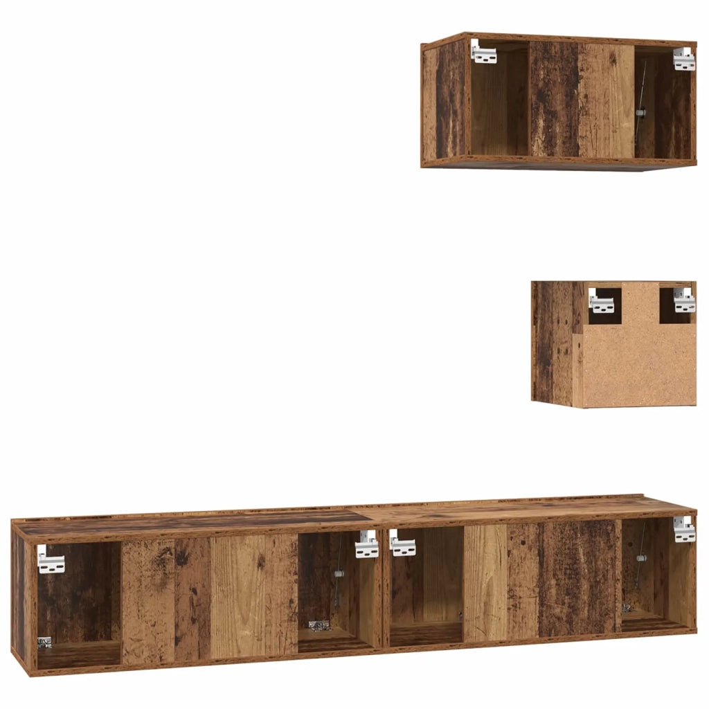 Set mobile TV 3 pcs Legno vecchio Legno multistrato 3393138