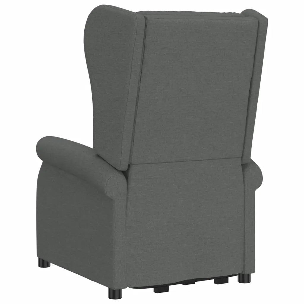 Poltrona Alzapersona Massaggiante in Tessuto Grigio Scuro 289741