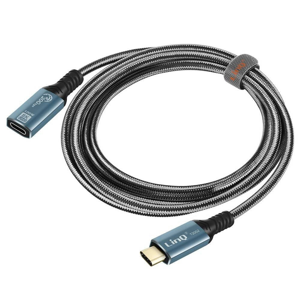 Trade Shop - Cavo Prolunga Type-c Maschio-femmina 2mt Ricarica 100w Risoluzione 8k 20gbps T20g2 -