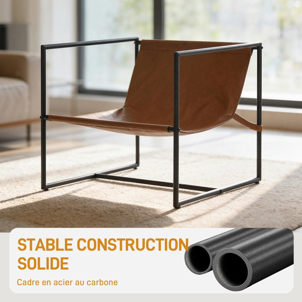 Poltrona imbottita in tessuto bouclette ¨C zephmum ¨C 77x91x80 cm, crema