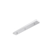 Rosone Multicavo 3 Fori In Metallo Cromo Spazzolato L60Cm