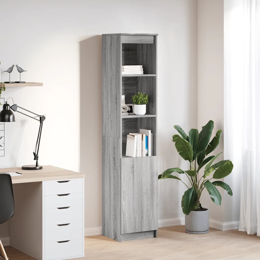 Credenza Grigio Sonoma 37,5x35x180 cm in Legno Multistrato