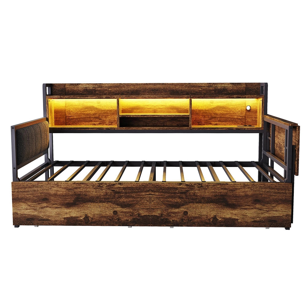 Divano letto ferro 90x200cm?- Xylo - LED scrivania legno