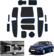 Accessori per Dacia Sandero 3/ Sandero Stepway III 2021-2024 2025, tappetini antislittamento, tappetini in gomma per Sandero 2023, tappetini per console centrale, tappetini per portellone, accessori per Dacia Sandero 3 (blu)