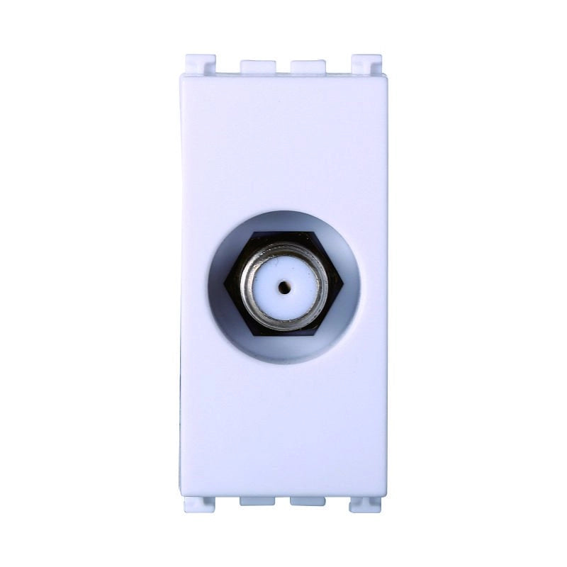 Presa TV SAT A Vite Satellitare Tipo F Colore Bianco Compatibile Con Vimar Arke