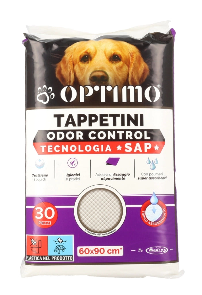 OPTIMO TAPPETINI IGIENICI PER ANIMALI 60X90 CM IN CONFEZIONE DA 30 PEZZI