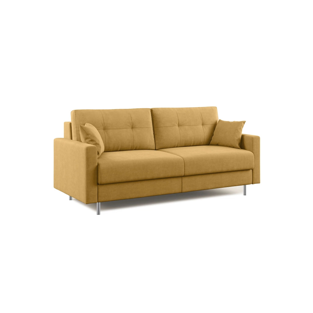 Megan Divano letto matrimoniale in microfibra smacchiabile T11 208 cm (mat. 160x197) giallo