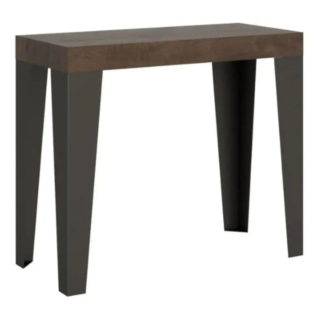 Consolle allungabile 90x40/196 cm Flame Small Premium noce gambe antracite