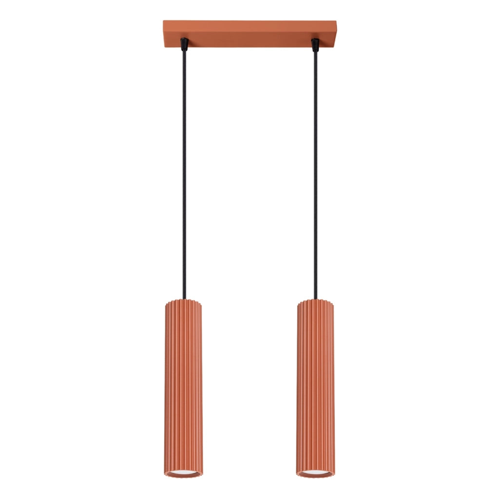 Lampada a sospensione GRAVIO Pure Lume barra 2xGU10 ocra nero