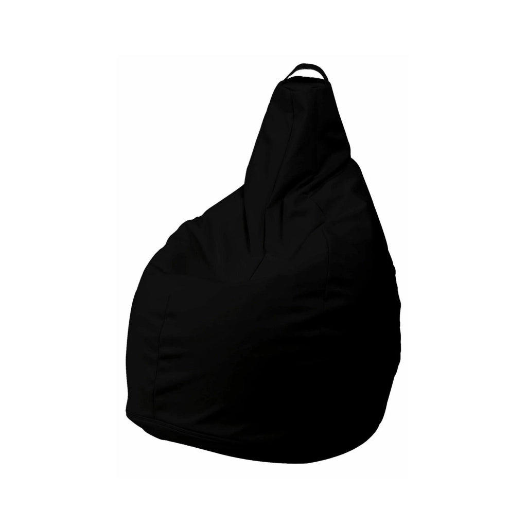 Pouf Agordo, Poltrona multiuso, Poltroncina sacco, Pouf poggiapiedi, Made in Italy, 90x90 h120 cm, Nero