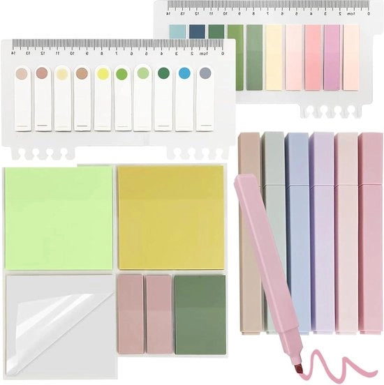 Set di Note Adesive Transparenti da 700 Fogli e 6 Sfumini per Quaderni di Note Bibliche - Materiale per Scuola e Ufficio