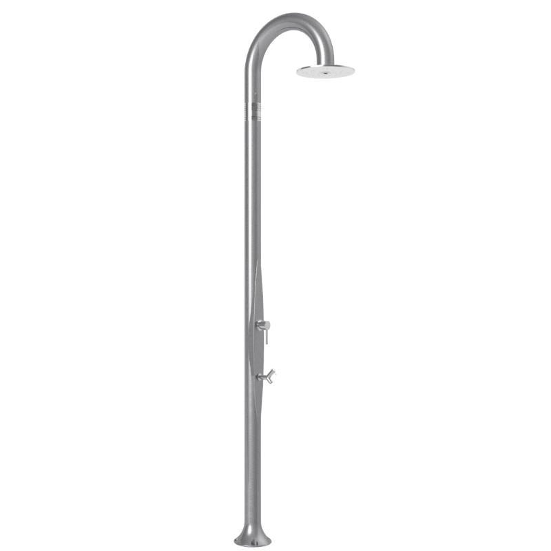 Doccia Tradizionale In Alluminio Funny Yin Top Line Con Miscelatore E Lavapiedi Colore Argento Cv-T325-Tl/1300