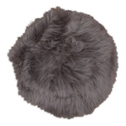 Pouf Lambskin 1, Marrone, Vera Pelle di Agnello, 35x35x5 cm
