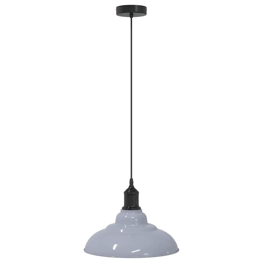Lampada Sospensione Regolabile E27 Grigio Lucido ?31 cm Metallo CFW6796968