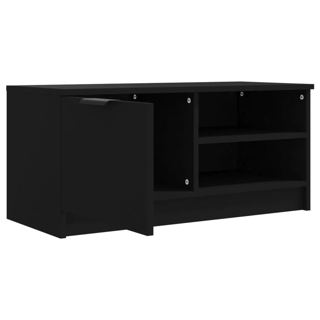 Mobile TV multimediale mensola TV credenza mobile TV sala da pranzo soggiorno camera da letto 80 x 35 x 36,5 cm legno ingegnerizzato nero 02_0026269