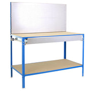 Scaffale in metallo Simon Rack senza viti colore blu/galvanizzato/legno 2 ripiani 1445x1210x610 mm Made in Spain