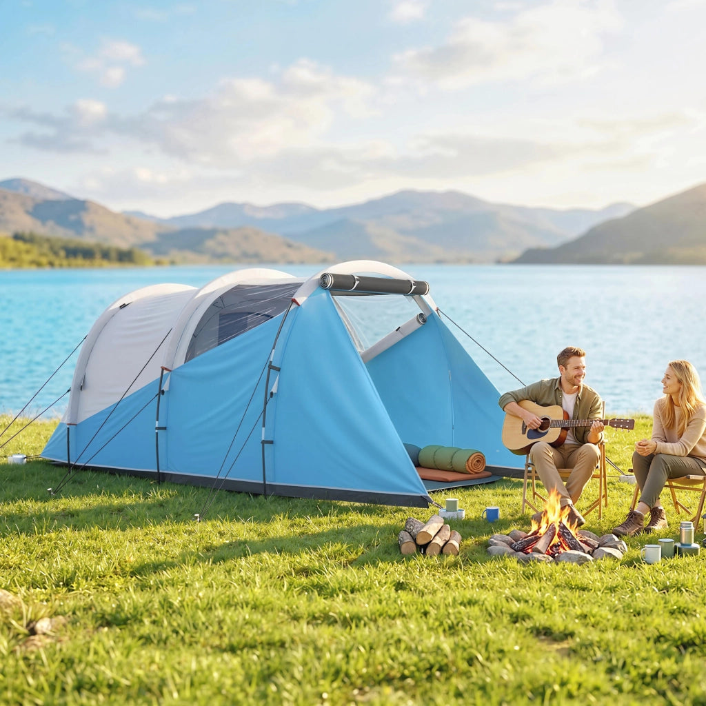 Tenda da campeggio 3 posti ¨C zephmum ¨C 460x260x190 cm blu