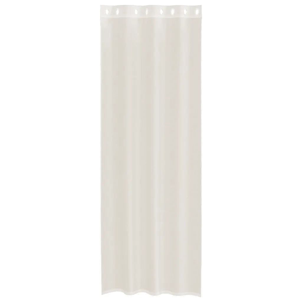 Tende in Voile con Occhielli 2 pz Crema 140x260 cm 4102075