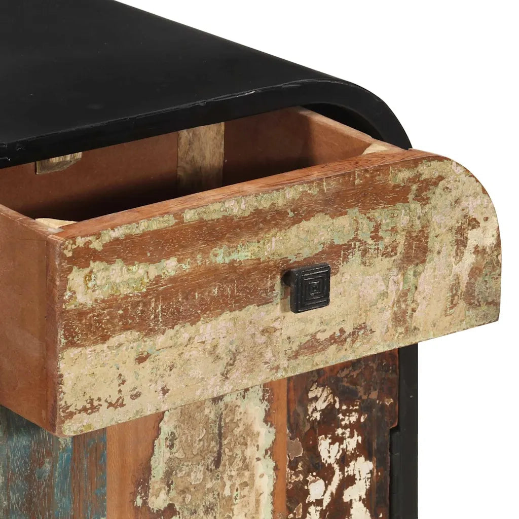 Credenza in Legno Massello di Recupero 140x35x76 cm 282885