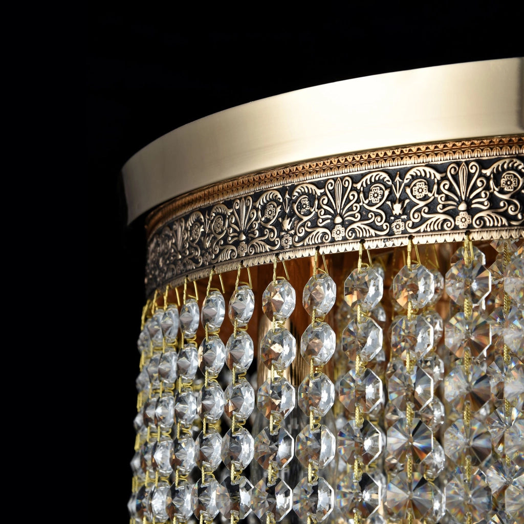 Maytoni Plafoniera contemporanea Cascade 7 luci E14 oro metallo vetro