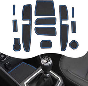 Matten antislip in gomma per Dacia Sandero 3 III/Dacia Sandero Stepway III 2021-2023 compatibili con middenconsole opbergvak interiore (blu)