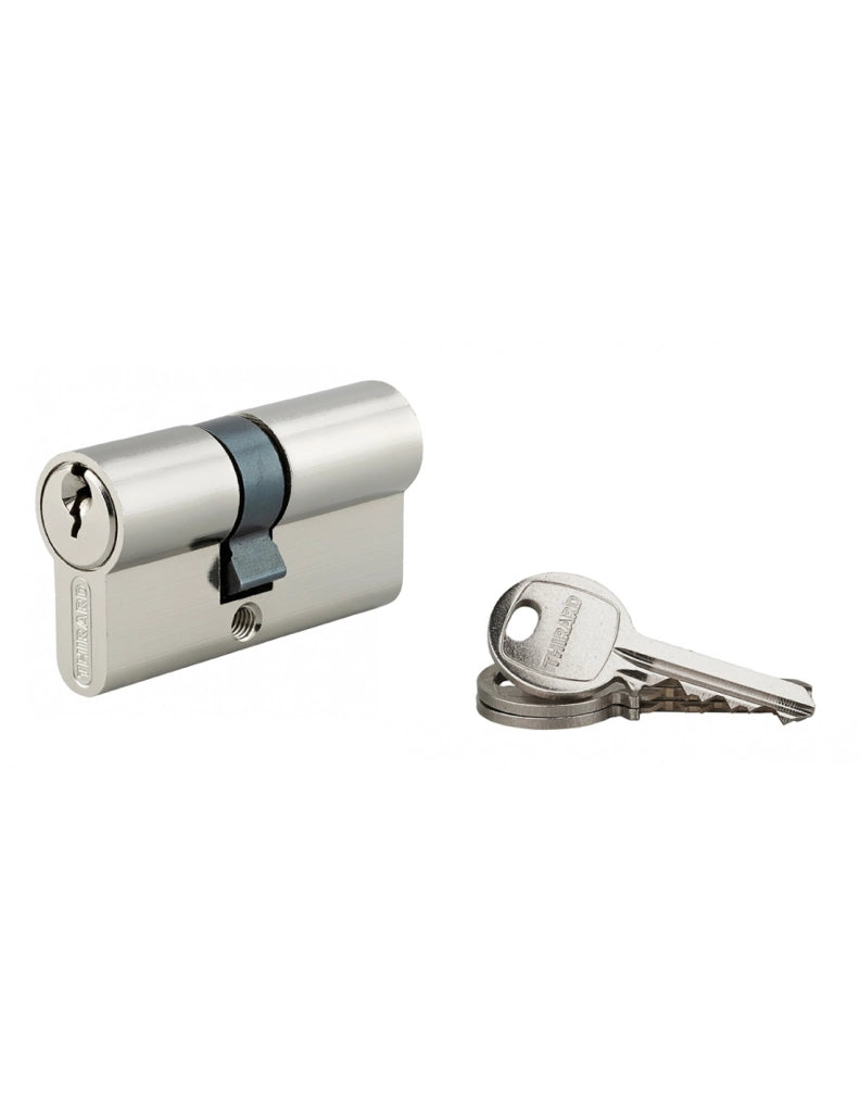 Cilindro europeo SA 27 x 32 mm nichelato, 3 chiavi – THIRARD