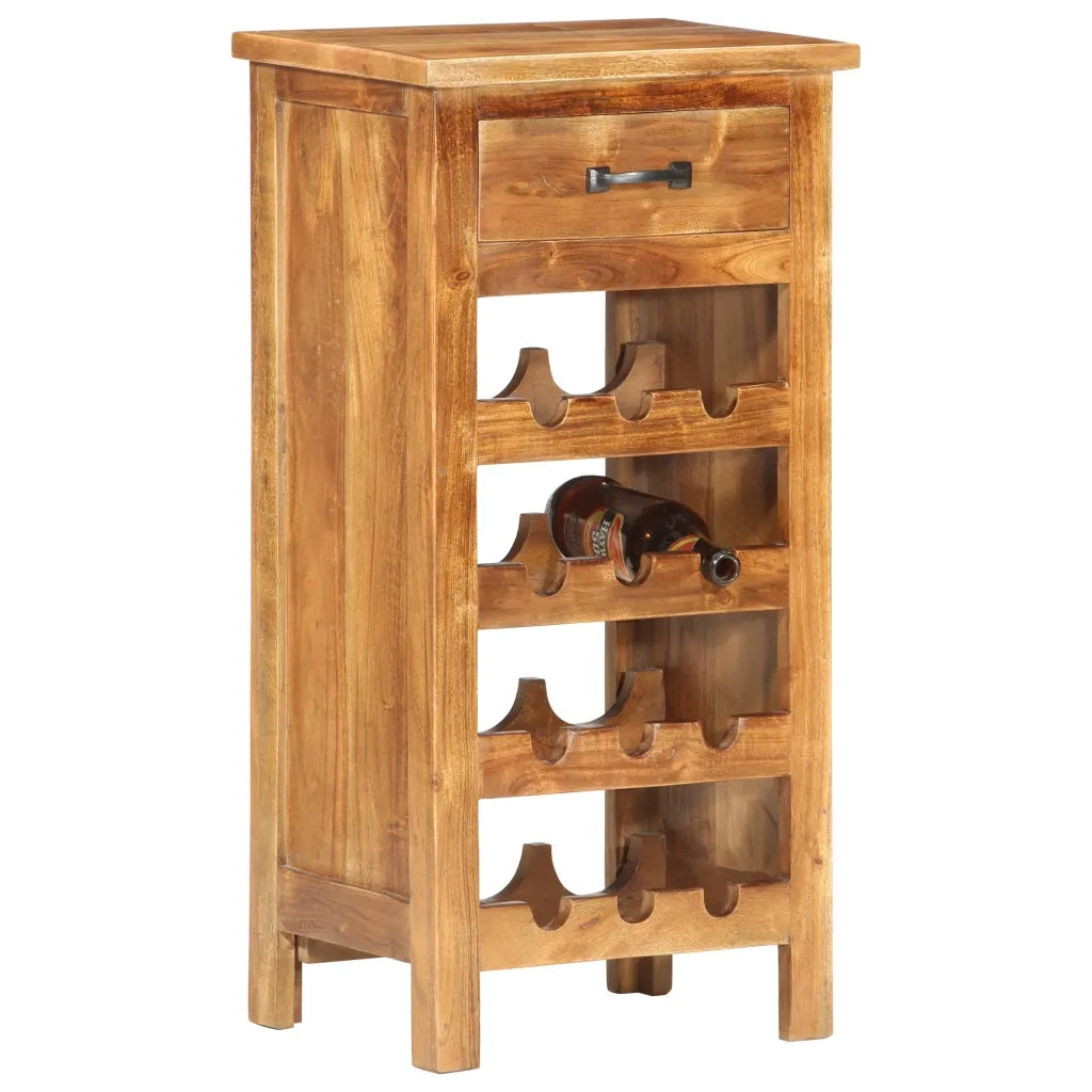 Mobiletto Portavini 40x30x80 cm in Legno Massello di Acacia 287482