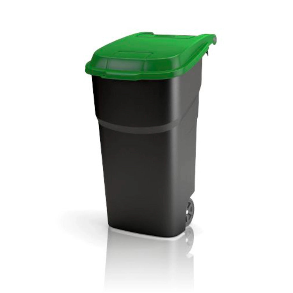 BIDONE CON RUOTE 100LT Verde