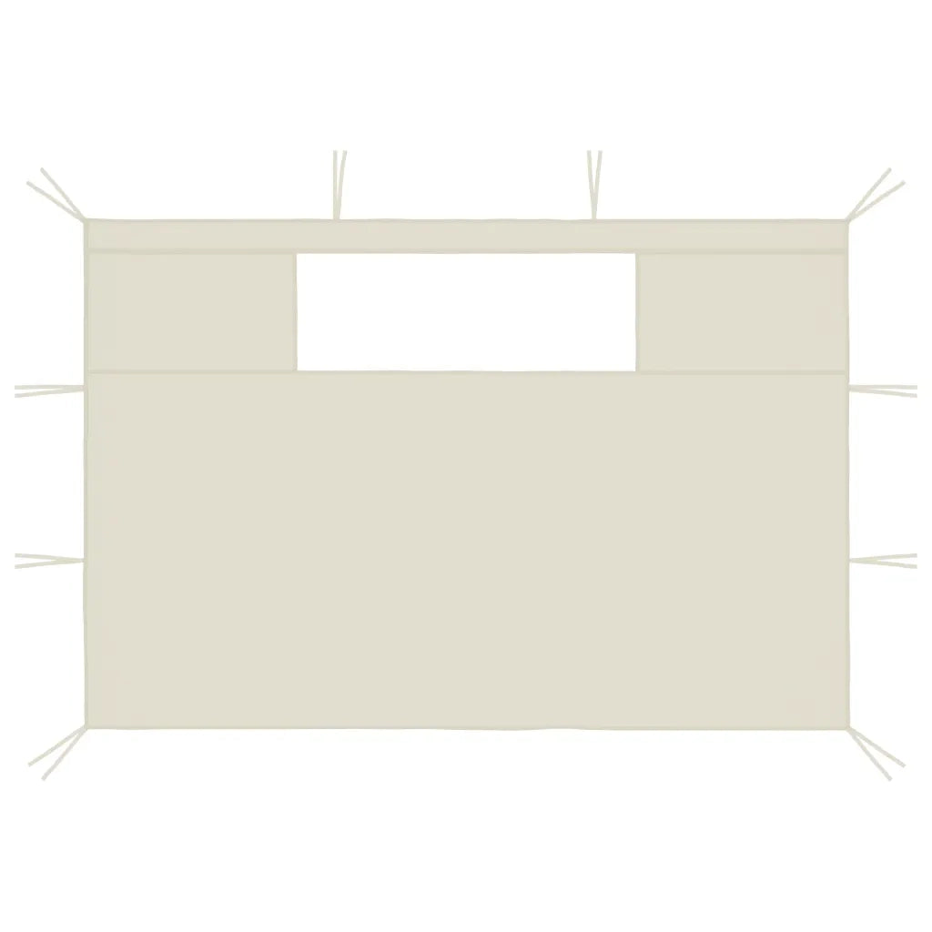Pareti con Finestre per Gazebo 2 pz Crema CFW7252500
