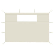 Pareti con Finestre per Gazebo 2 pz Crema CFW7252500