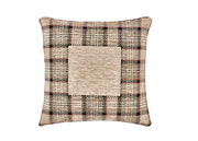 Federa Cuscino Arredo Casa Fodera Tessuto Cinigliato Scozzese Tartan - 40x40 - Beige