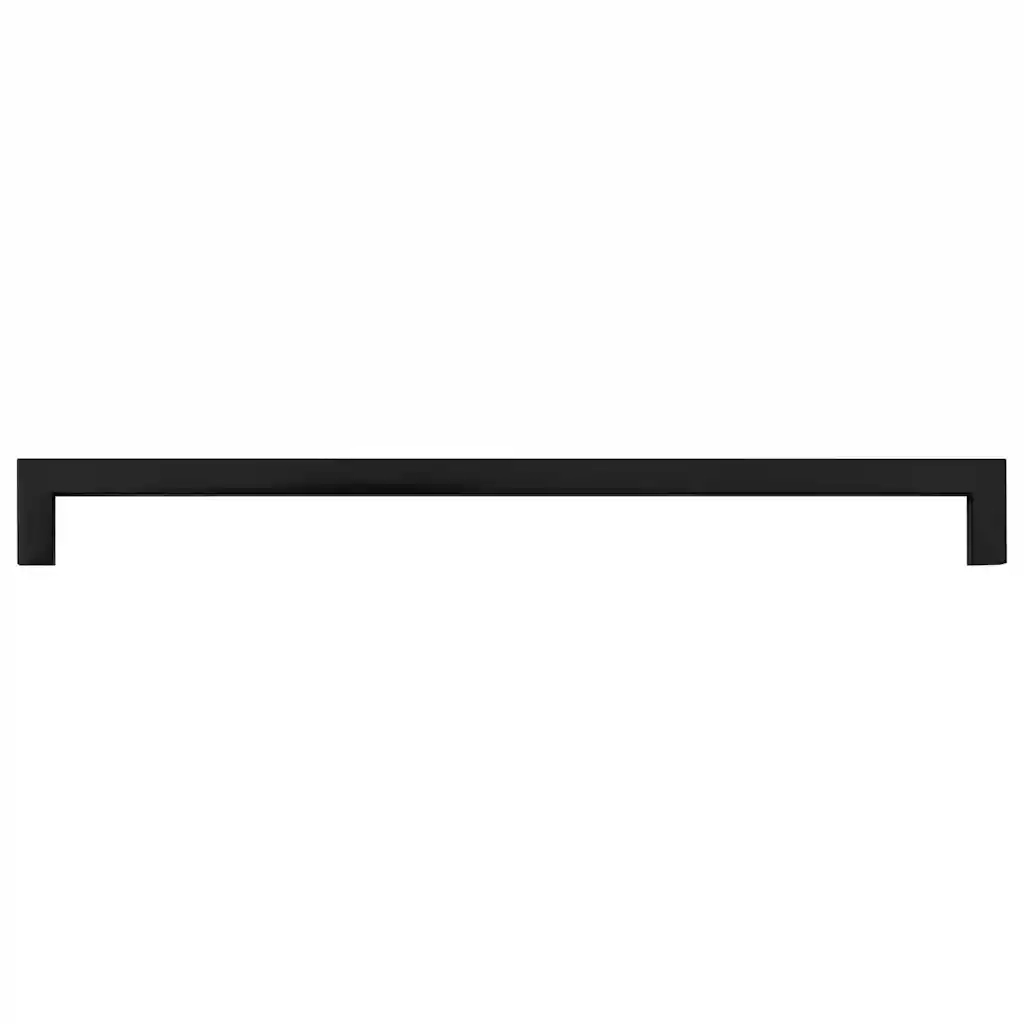 Poignées d'armoire 5 pcs noir 320 mm acier inoxydable