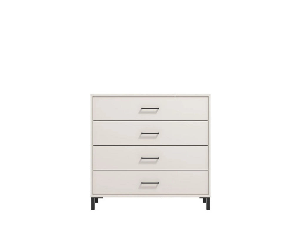 Vidor, Cassettiera 4 Cassetti, 93x40x90h cm Bianco